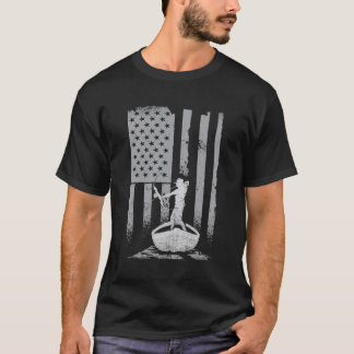 Bowfishing Vintag Look American Flag Bow Jagen T-Shirt