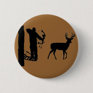 Bowhunter in den Treestand Schießen-Rotwild Button