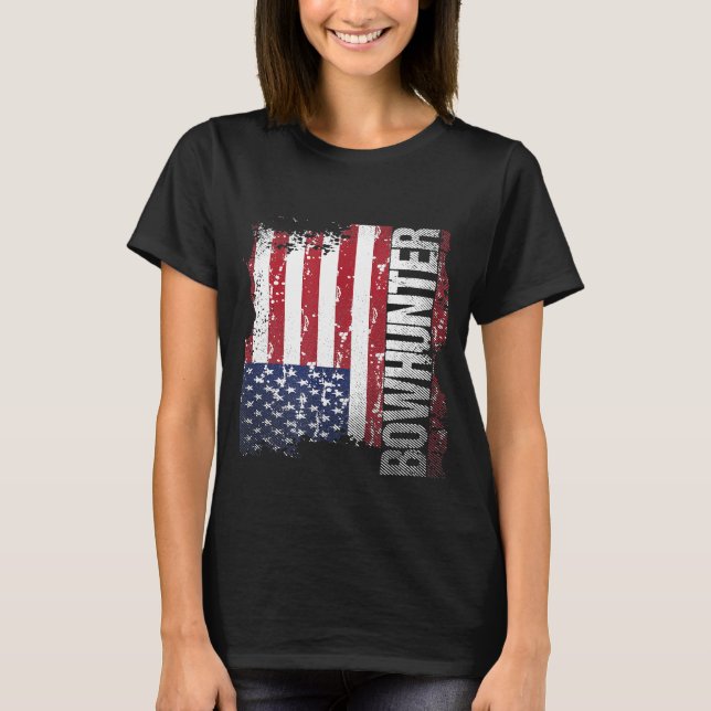 Bowhunting USA Flag Archery T-Shirt (Vorderseite)