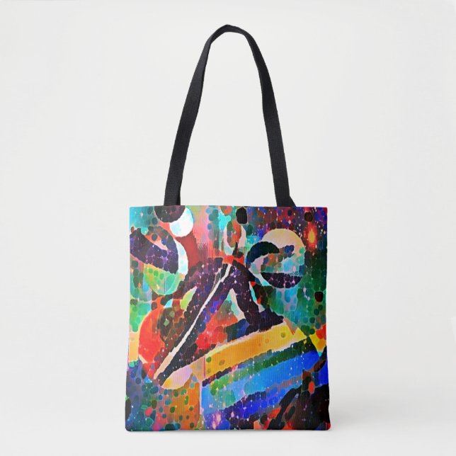 Bowie and Prince Rock out in Space Tote Bag (Vorderseite)