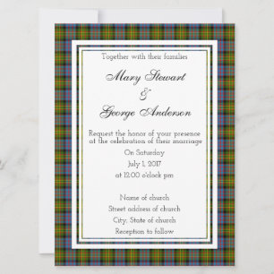 Bowie Scottish Wedding Einladung