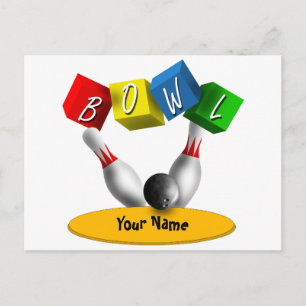 Bowl a Rama Bowling Postkarte