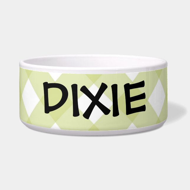 Bowl - Celery Green Latticerboard Zinnia Napf (Vorderseite)