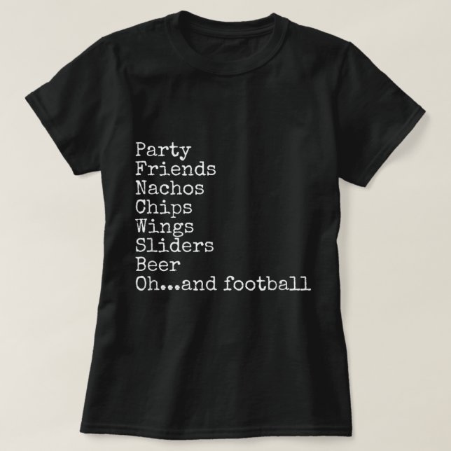 Bowl Game Super Party Feinschmecker Beer T-Shirt (Design vorne)