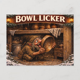 Bowl Licker Icelandic Yule Lad Postkarte
