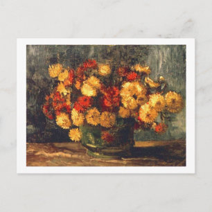 Bowl mit Chrysanthemums Van Gogh Fine Art Postkarte