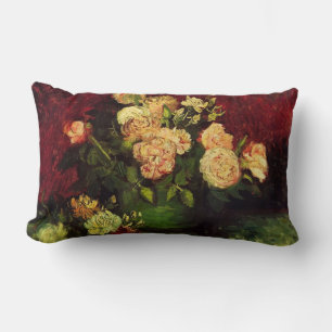 Bowl mit Peongs und Rose, Vincent van Gogh Lendenkissen