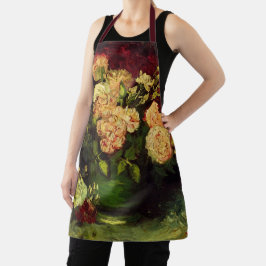 Bowl mit Peongs und Rose von Vincent van Gogh Schürze