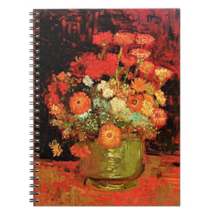 Bowl mit Zinnias von Vincent van Gogh, Notizblock