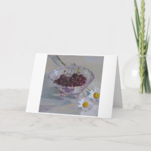 "Bowl of Cherries" Art Card Blank Greeting Karte