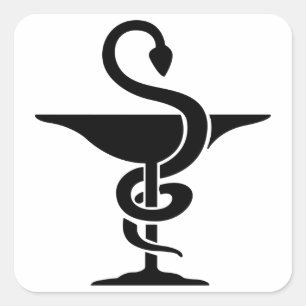 Bowl of Hygiene Quadratischer Aufkleber