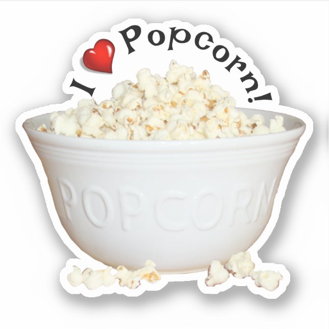 Bowl of Popcorn Aufkleber (Vorderseite)
