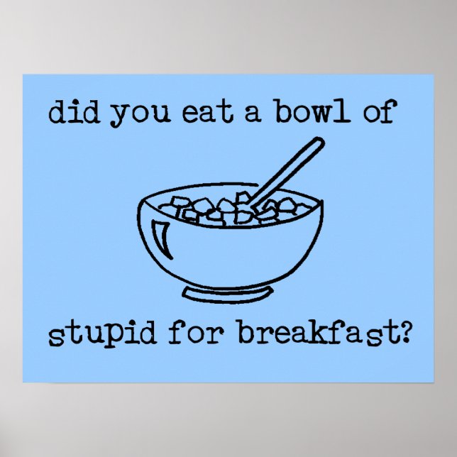 Bowl of Stupid Funny Poster (Vorne)