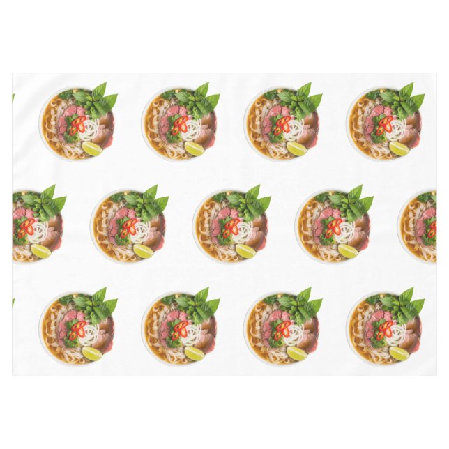 bowl of vietnamese PHO soup isolated on white Tischdecke (Vorderseite (Horizontal))