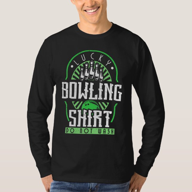 Bowl Player Lucky Bowling Bowler Erholungsraum T-Shirt (Vorderseite)