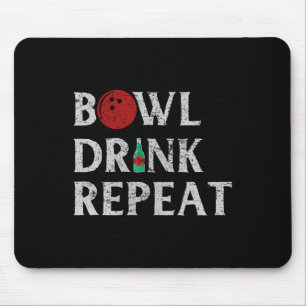 Bowle Trinken Wiederholen Cool Bowling-Spiel Trink Mousepad