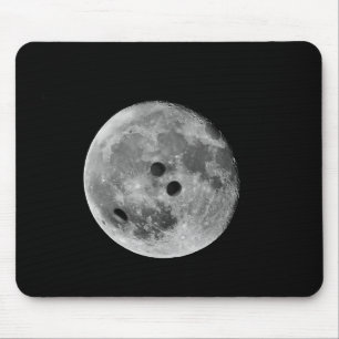 Bowler Bowling Ball Funny Moon Mousepad