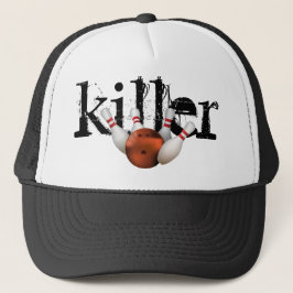 Bowler Bowling Button Killer Cool League Truckerkappe