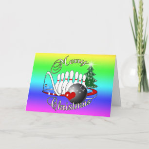 BOWLER / BOWLING MERRY CHRISTMAS FEIERTAGSKARTE