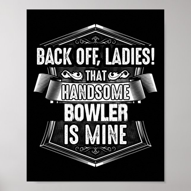 Bowler Bowling Wife Shirt  Poster (Vorne)