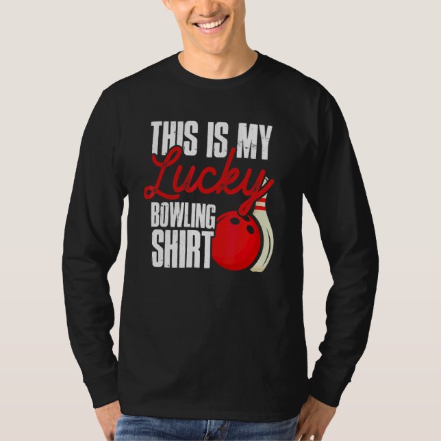 Bowler, das ist mein glücklicher Bowling Bowling T-Shirt (Vorderseite)