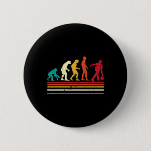 Bowler Evolution Retro Bowling Team Männer Frauen Button