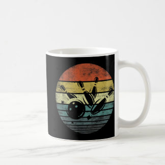 Bowler gibt Retro Sunset Bowling Ball Silhouette Kaffeetasse