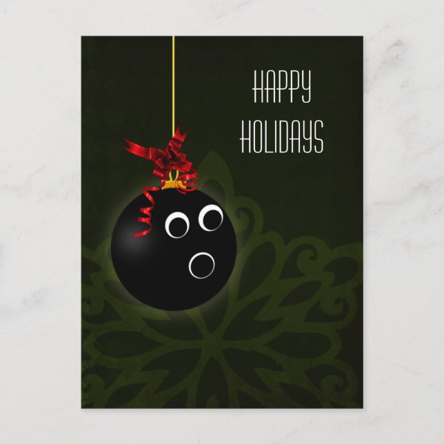 Bowler OLIDAY-Grüße Feiertagspostkarte (Vorderseite)