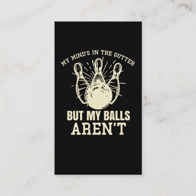 Bowler Spaß Witty Bowling Zitat Visitenkarte (Vorderseite)