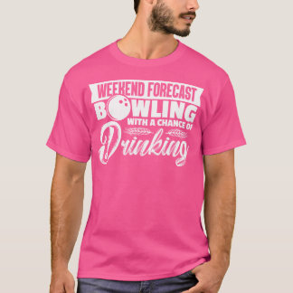 Bowler Weekend prognostiziert Bowling mit D T-Shirt