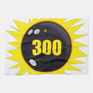 Bowlers 300 perfektes Spiel, Bowlingball-Grafiken Geschirrtuch