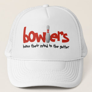 Bowlers Mind in den Gutter Fun Bowling Truckerkappe