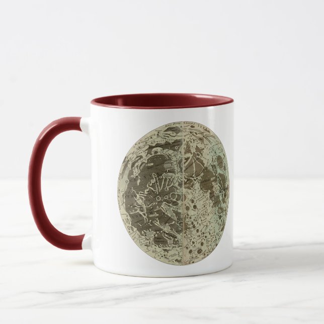 Bowles' Selenographie oder eine Karte des Mondes - Tasse (Links)