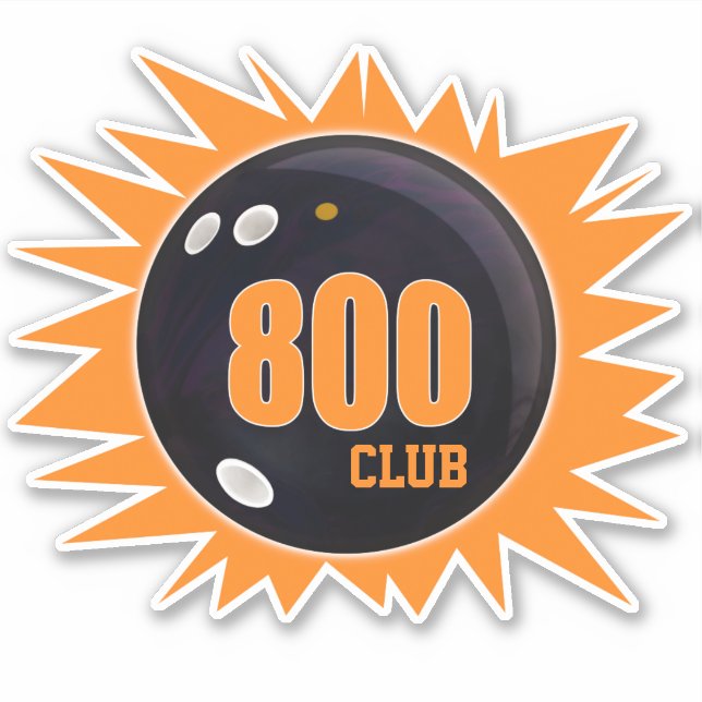 Bowling 800 Series Club, Bowling Ball, Vinyl Aufkleber (Vorderseite)