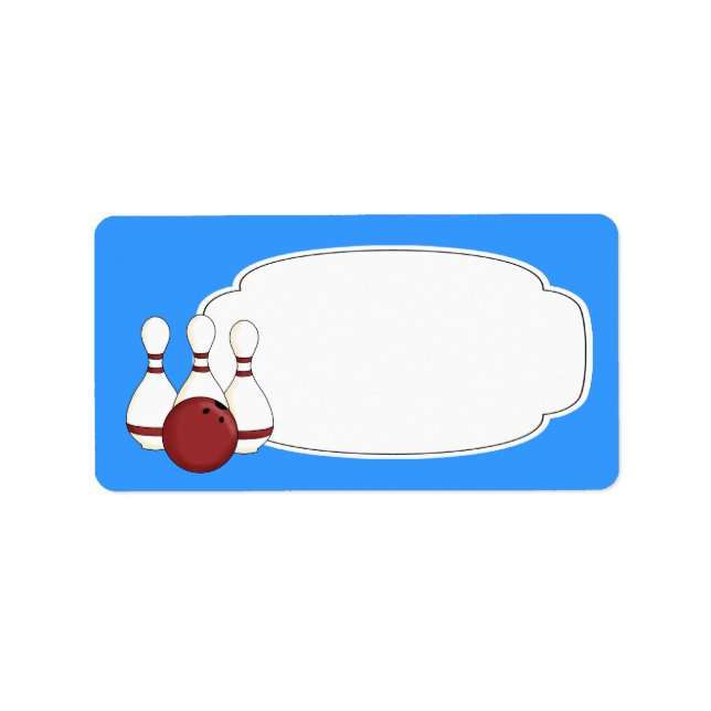 Bowling Adressaufkleber (Vorne)