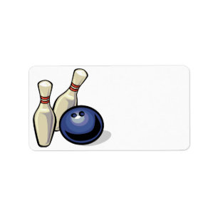 Bowling Adressaufkleber