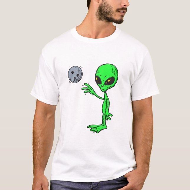 Bowling Alien T-Shirt (Vorderseite)