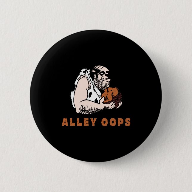 Bowling Alley Oops Caveman  Button (Vorderseite)