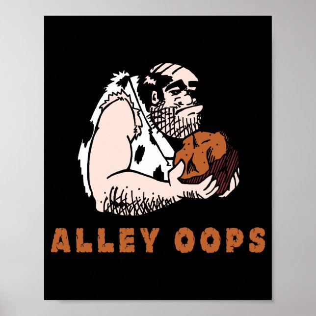 Bowling Alley Oops Caveman  Poster (Vorne)