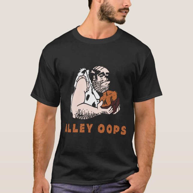 Bowling Alley Oops Caveman  T-Shirt (Vorderseite)