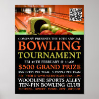 Bowling Alley Scene, Ten-Button-Bowling-Turnier
