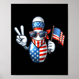 Bowling American Usa Flag Ärmellos 4. Juli Bowl Poster