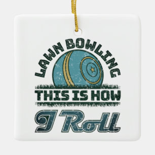 Bowling auf dem Rasen - so kann ich Keramikornament