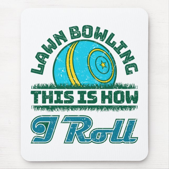 Bowling auf dem Rasen - so kann ich Mousepad (Vorne)