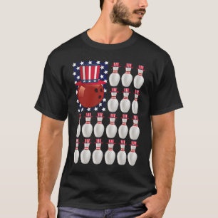 Bowling Ball American Flag 4. Juli US Bowler G T-Shirt