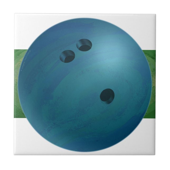 Bowling Ball Blue Fliese (Vorderseite)