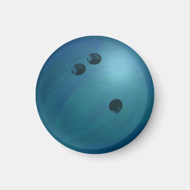Bowling Ball Blue Magnet (Vorne)