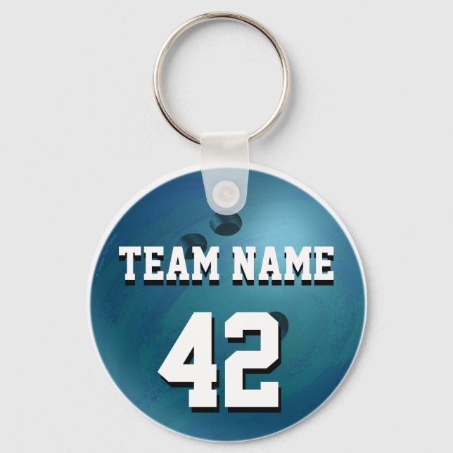 Bowling Ball Blue Schlüsselanhänger (Vorderseite)