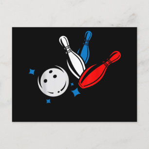 Bowling Ball Bowling Buttons Bowler Bowlers Bowlin Ankündigungspostkarte