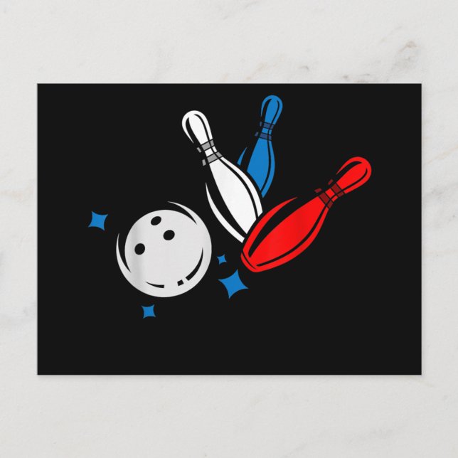Bowling Ball Bowling Buttons Bowler Bowlers Bowlin Ankündigungspostkarte (Vorderseite)